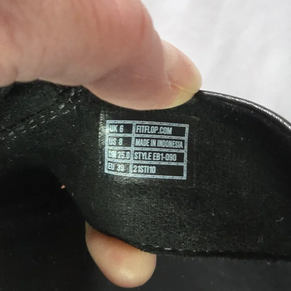 Fitflop Gracie Leather Back Strap Black Sandals Beach Vacation Women's 8 - Picture 8 of 8